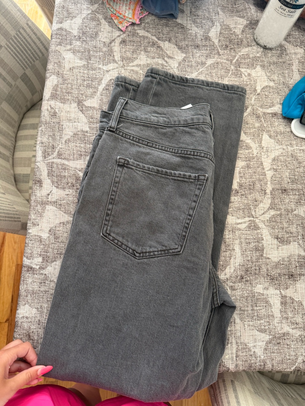 Aeropostale Women's Slim Straight Charcoal Gray Jeans